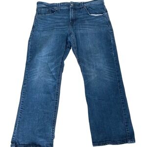 TK Axel Mens Slim Boot Cut Jeans Dark Wash Denim Pants W38 L30